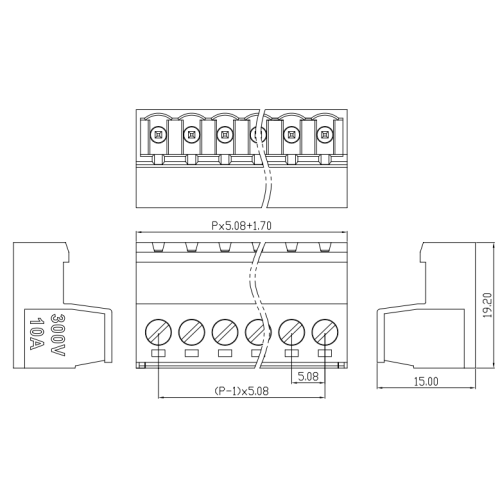 XK2EDGRK-5.08 LOLDERLAUSLAUSEN BUTH-Stecker-Klemme 2edGKP-5.08 mm Klemme Blockanschluss